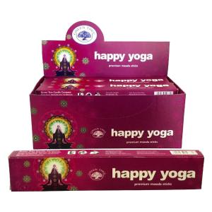 Happy Yoga premium masala røgelsespinde til afslapning og meditation.