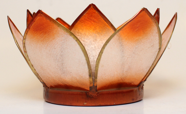 Billede af Lotus fyrfadsholder orange