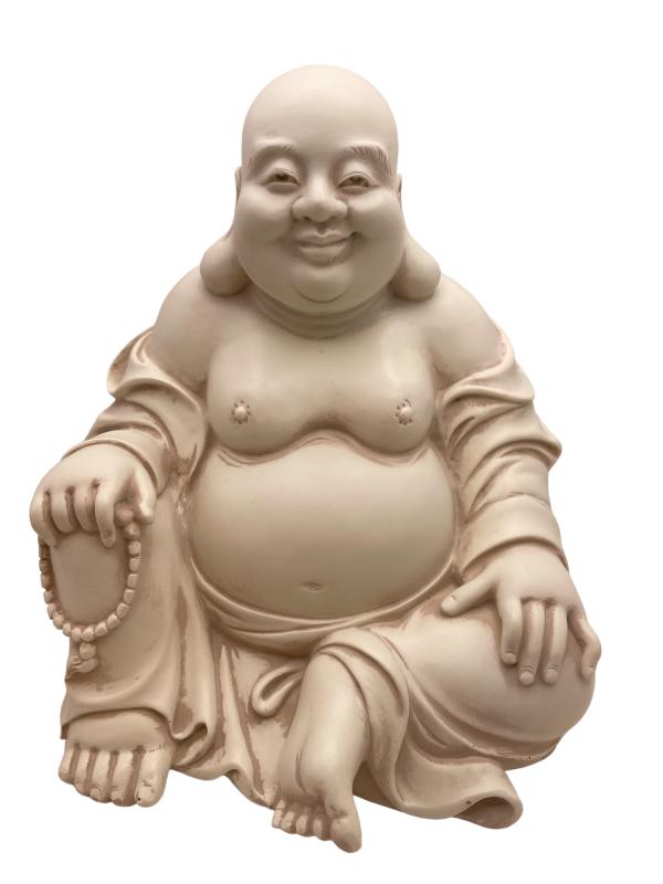 Happy Buddha statue 18 cm - Krystal.dk