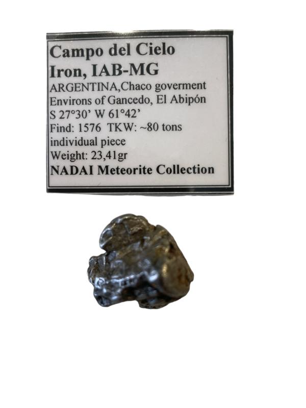 Ægte meteor fra Campo del Cielo i Argentina 23,41 gram - Krystal.dk