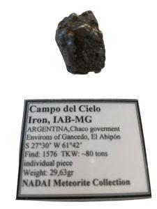 Ægte meteorsten fra Campo del Cielo i Argentina - Krystal.dk
