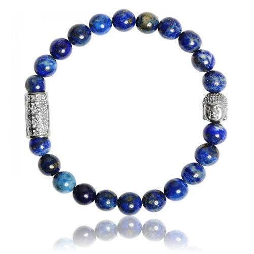 Lapis Lazuli armbånd med Buddha fra Lauren Steven - 299 kr.- hos Krystal.dk