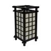 Sort Shoji-lampe i træ med hvidt papir