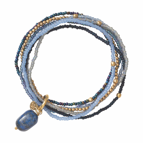Billede af Nirmala Lapis Lazuli perle armbånd