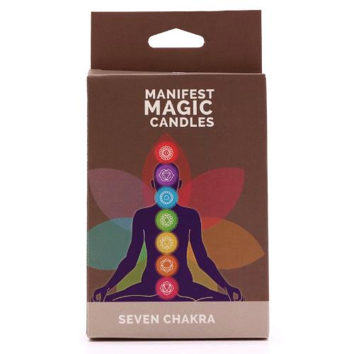 7 Chakra stearinlys manifest magic candles