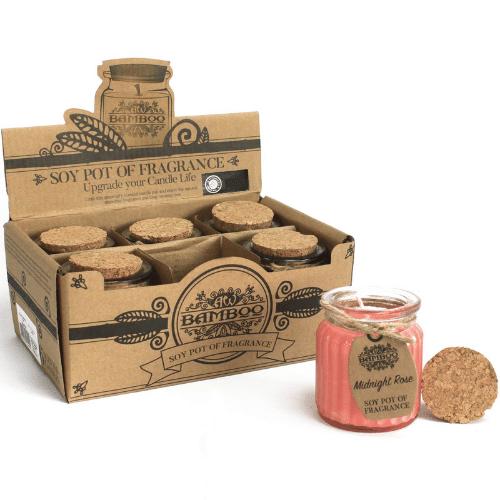 Soya duftlys med duft af midnight rose